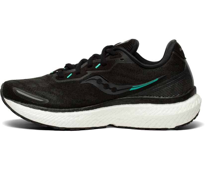 Saucony Triumph 19 Breda Löparskor Dam Svarta Vita | Sverige 922ZUT